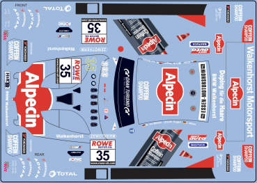 Preview: Decal BMW M6 - G T 3 -Alpecin-NLS-2021 - # 35  Scale 1:32